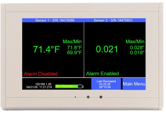 QuickCheck temperature and humidity display